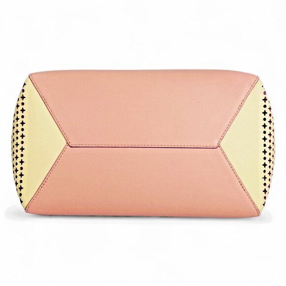 LOUIS VUITTON Calfskin Perforated Lockme Cabas Rose Poudre Bag Shoulder Tote - Picture 7 of 16